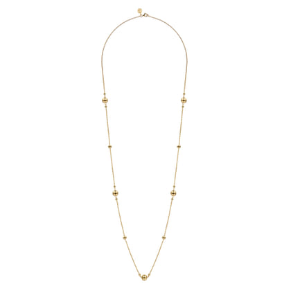 32 inch 14K Yellow Gold Bujukan Ball Necklace