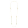 32 inch 14K Yellow Gold Bujukan Bead Oval Station Necklace