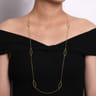32 inch 14K Yellow Gold Bujukan Bead Oval Station Necklace