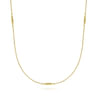 32 inch 14K Yellow Gold Chain Necklace with Twisted Tube Stations