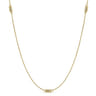 32 inch 14K Yellow Gold Diamond Filigree Station Necklace - 0.25 ct