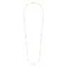 32 inch 14K Yellow Gold Diamond Shaped Disc Station Necklace
