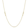 32 inch 14K Yellow Gold Geometric Shapes Diamond Station Necklace - 0.21 ct