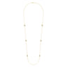 32 inch 14K Yellow Gold Necklace with Cluster Diamond Stations - 0.6 ct