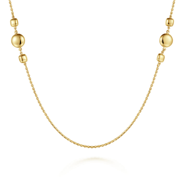 32 inch 14K Yellow Gold Station Necklace - Shot 1