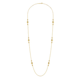 32 inch 14K Yellow Gold Station Necklace