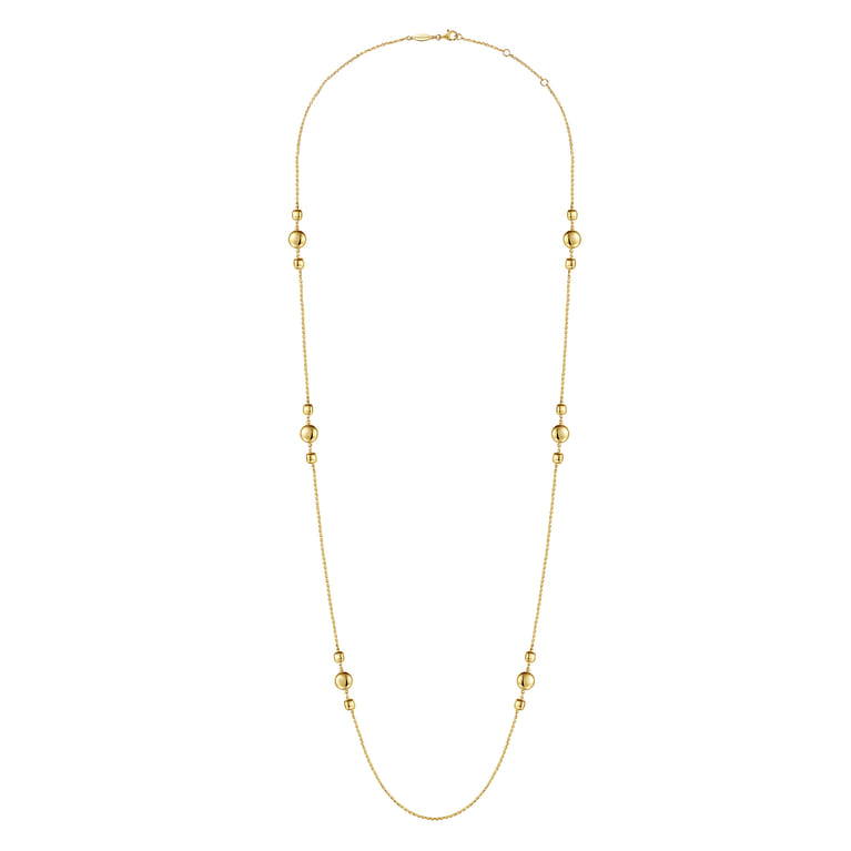 32 inch 14K Yellow Gold Station Necklace - Shot 2