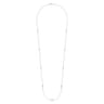 32 inch 925 Sterling Silver Beaded Necklace