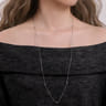 32 inch 925 Sterling Silver Beaded Necklace