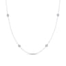 36 Inch 14K White Gold Diamond Station DBY Necklace - 0.3 ct