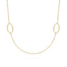 36 inch 14K Yellow Bujukan Bead Oval Station Necklace