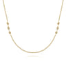 36 inch 14K Yellow Gold Geometric Shapes Diamond Station Necklace - 0.21 ct