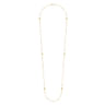 36 inch 14K Yellow Gold Pyramid Quatrefoil Station Necklace