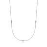 36 inch 925 Sterling Silver Beaded Necklace