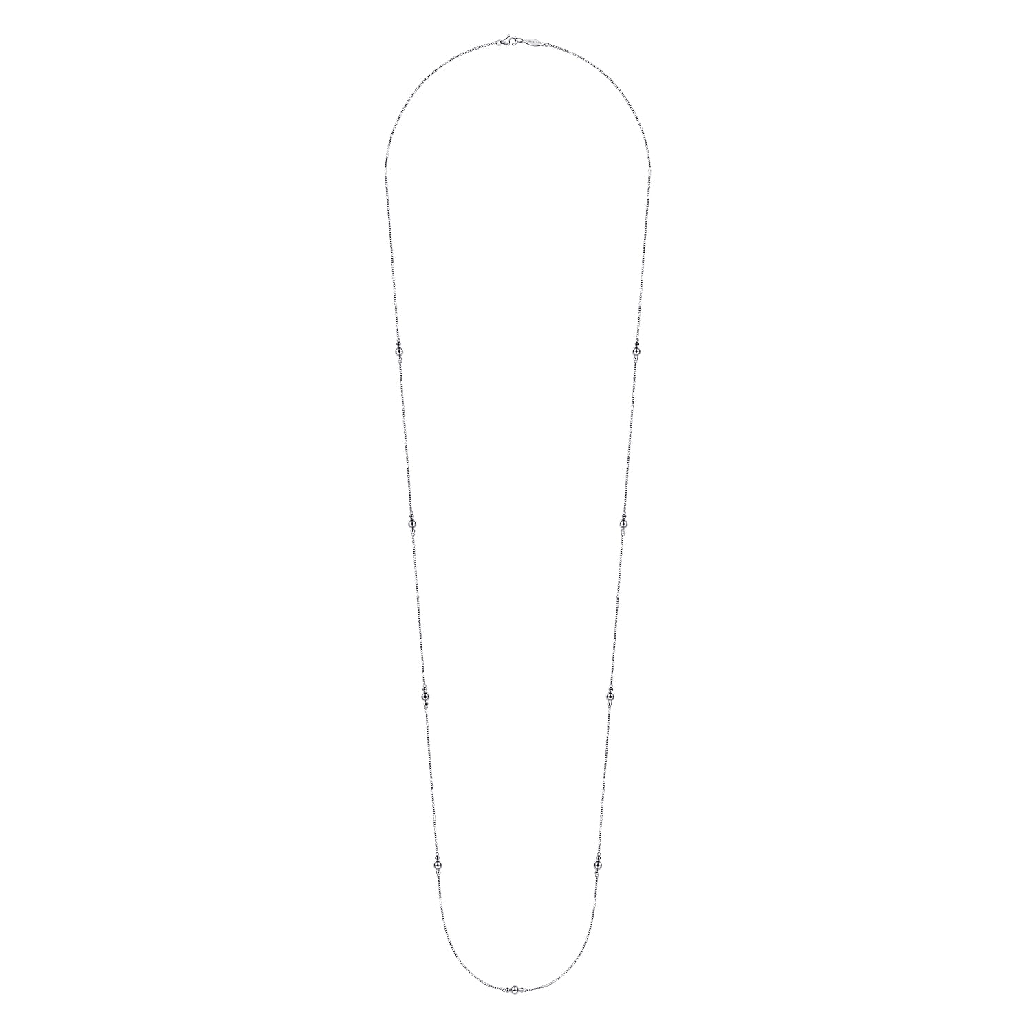 36 inch 925 Sterling Silver Beaded Necklace - Shot 2