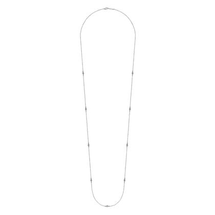 36 inch 925 Sterling Silver Beaded Necklace