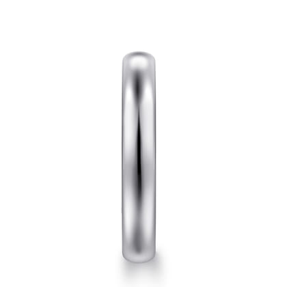 3MM 14K White Gold Plain Wedding Band