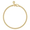 3mm 14K Yellow Gold Men's Hollow Cuban Link Chain Bracelet