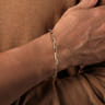 4.50mm 14K Yellow Gold Men's Solid Elongated Link Chain Bracelet