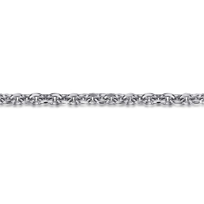 4mm 925 Sterling Silver Men's Solid Link Chain Bracelet