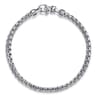 4mm 925 Sterling Silver Men's Solid Round Box Chain Bracelet