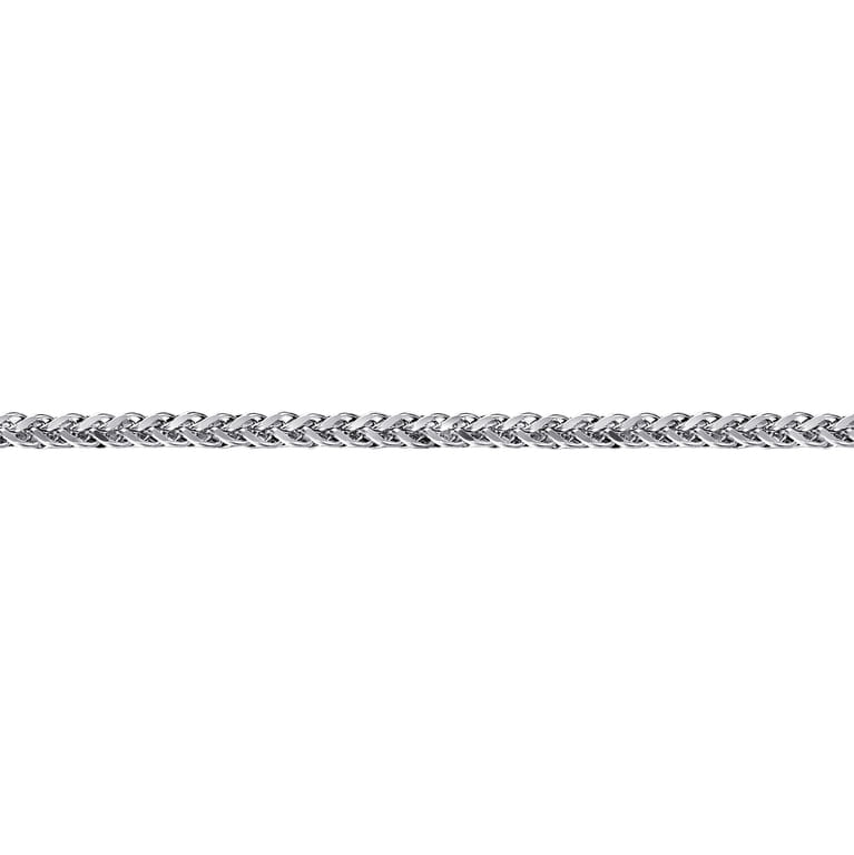 4mm 925 Sterling Silver Men's Solid Wheat Chain Bracelet  - Shot 2