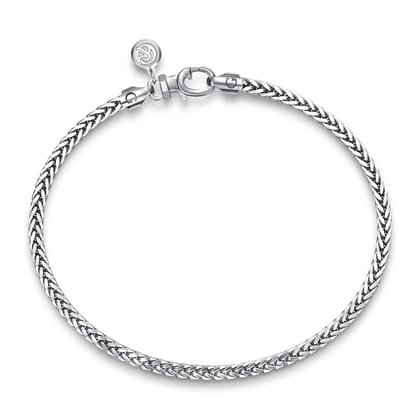 4mm 925 Sterling Silver Men's Solid Wheat Chain Bracelet 