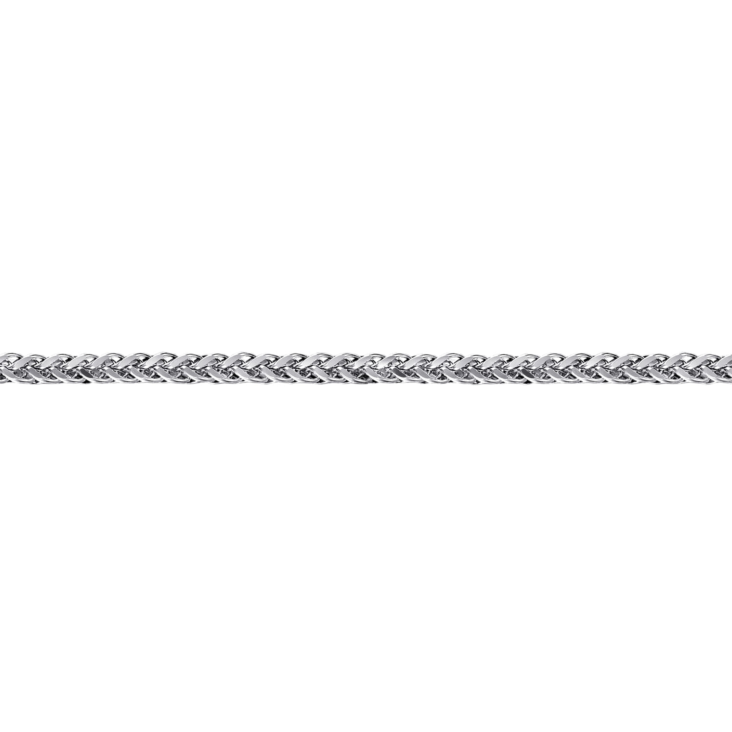 4mm 925 Sterling Silver Men's Solid Wheat Chain Bracelet  - Shot 2
