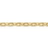 5.50mm 14K Yellow Gold Men's Solid Faceted Link Chain Bracelet