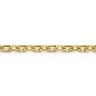5.50mm 14K Yellow Gold Men's Solid Faceted Link Chain Bracelet