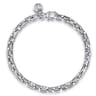 5.50mm 925 Sterling Silver Solid Faceted Chain Bracelet