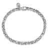 5.50mm 925 Sterling Silver Solid Faceted Chain Bracelet