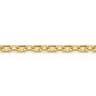 5.60mm 14K Yellow Gold Men's Hollow Faceted Link Chain Bracelet