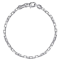 5mm 925 Sterling Silver Men's Solid Box Chain Bracelet