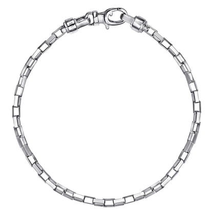 5mm 925 Sterling Silver Men's Solid Box Chain Bracelet