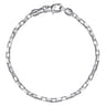 5mm 925 Sterling Silver Men's Solid Box Chain Bracelet
