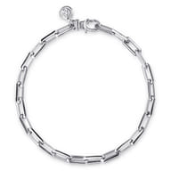5mm 925 Sterling Silver Men's Solid Chain Bracelet