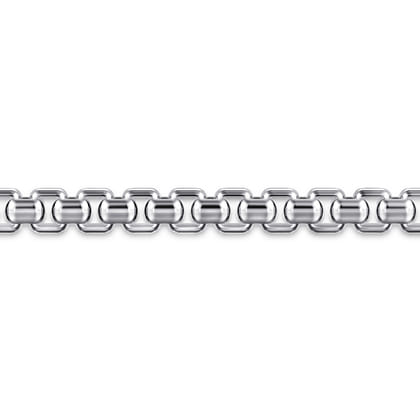 5mm 925 Sterling Silver Men's Solid Round Box Chain Bracelet