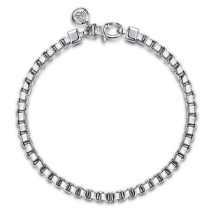 5mm 925 Sterling Silver Solid Mens Box Chain Bracelet