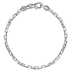 5mm 925 Sterling Solid Silver Men's Box Chain Bracelet