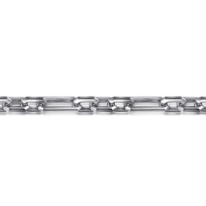 6.50mm 925 Sterling Silver Men's Hollow Figaro Link Chain Bracelet