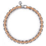 6mm 14K Rose-White Gold Two Tone Men's Solid Chain Bracelet