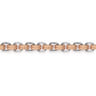 6mm 14K Rose-White Gold Two Tone Men's Solid Chain Bracelet