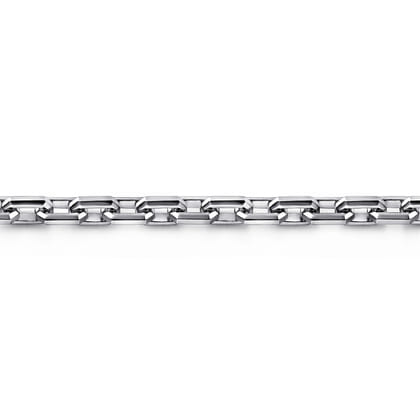 6mm 925 Sterling Silver Faceted Men's Solid Chain Bracelet