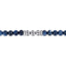 6mm 925 Sterling Silver Kyanite Beaded and Silver Ball Bracelet