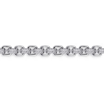 6mm 925 Sterling Silver Men's Solid Chain Bracelet