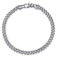 6mm 925 Sterling Silver Men's Solid Cuban Chain Bracelet