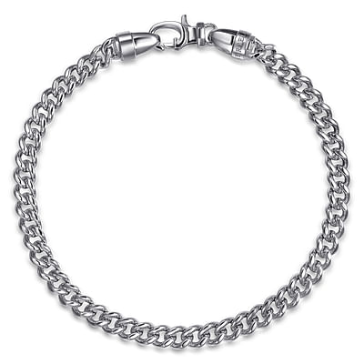6mm 925 Sterling Silver Solid Mens Cuban Chain Bracelet