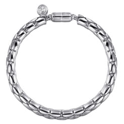 6mm 925 Sterling Silver Tubular Men's Solid Chain Bracelet