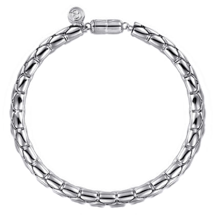 6mm 925 Sterling Silver Tubular Men's Solid Chain Bracelet